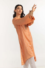 Dyed Self Jacquard Embroidered Shirt