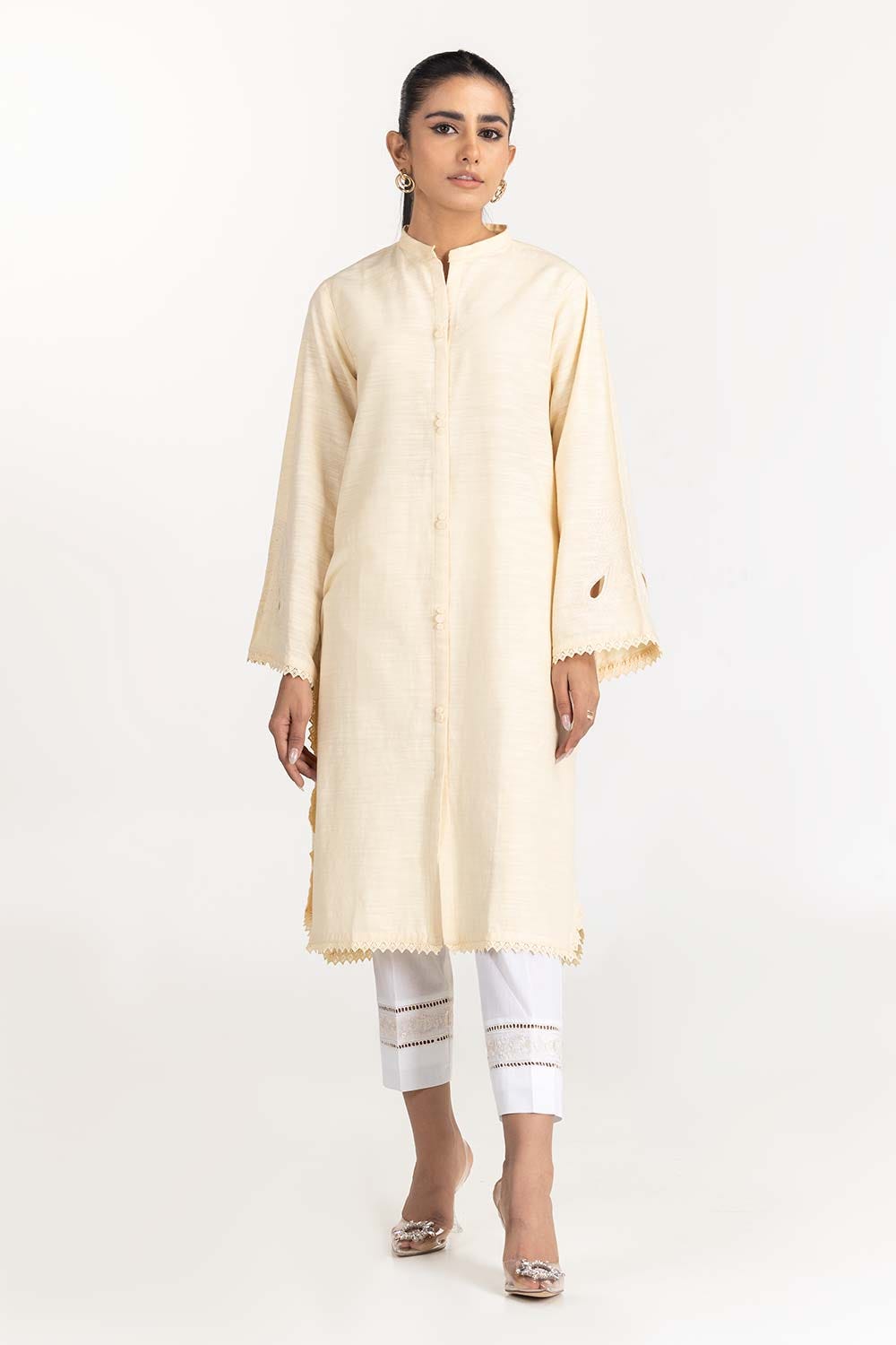 Embroidered Khaddar Shirt