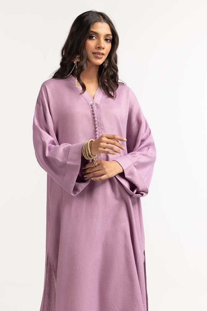 Dyed Moonlight Acrylic Viscose Embelished Kurti