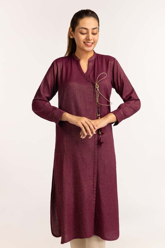Dyed Moonlight Acrylic Viscose Embelished Shirt