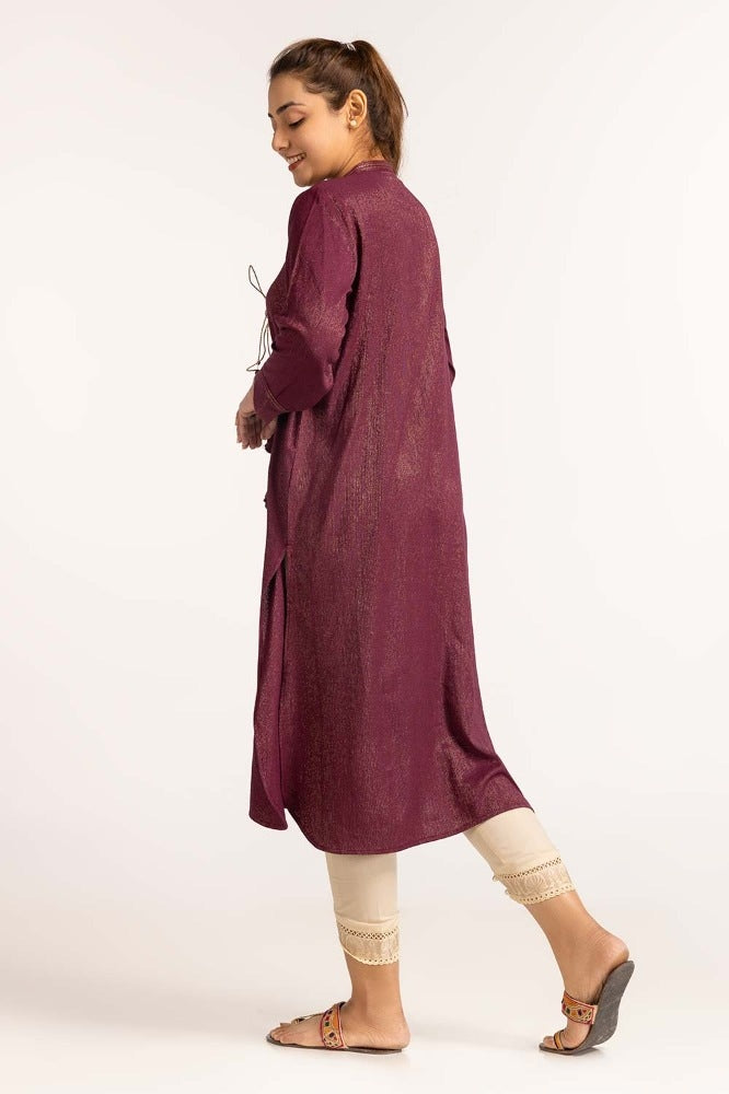 Dyed Moonlight Acrylic Viscose Embelished Shirt