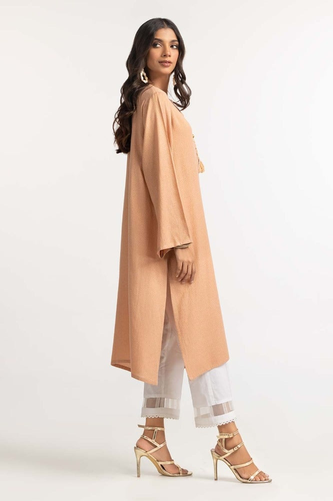 Dyed Moonlight Acrylic Viscose Embelished Shirt