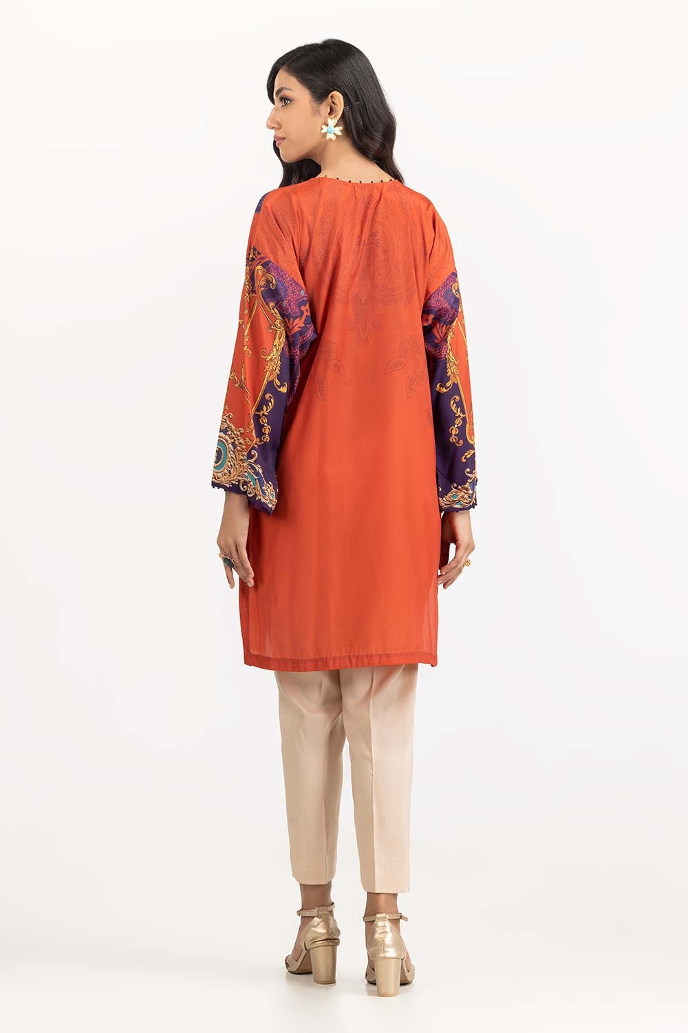 Luxury Pret Digital Printed Embelished Shirt