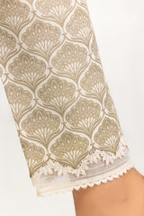 Luxury Pret Indian Rawsilk Screen Printed Embellished Trouser