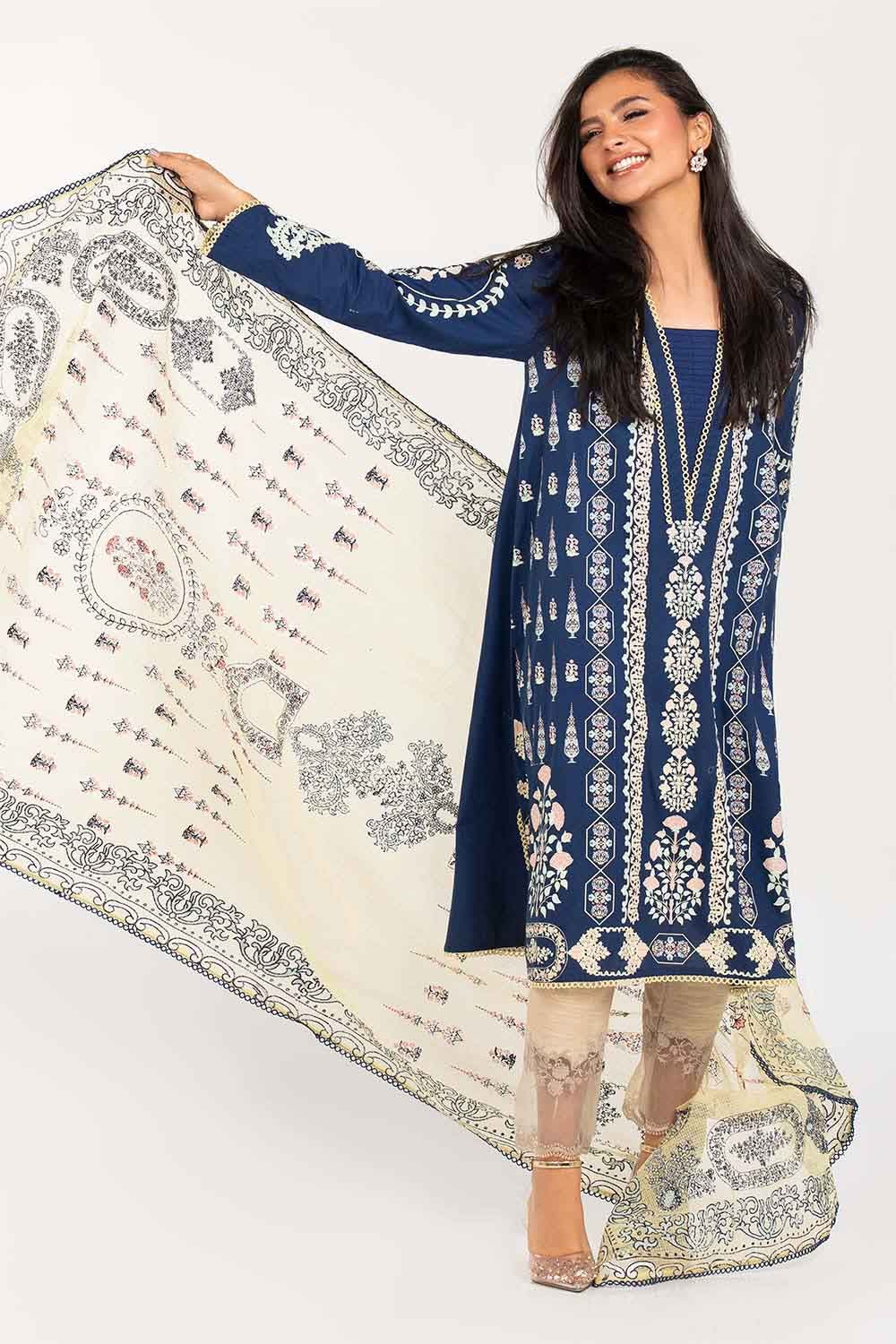 2 Piece Suit Cambric Shirt Organza Dupatta