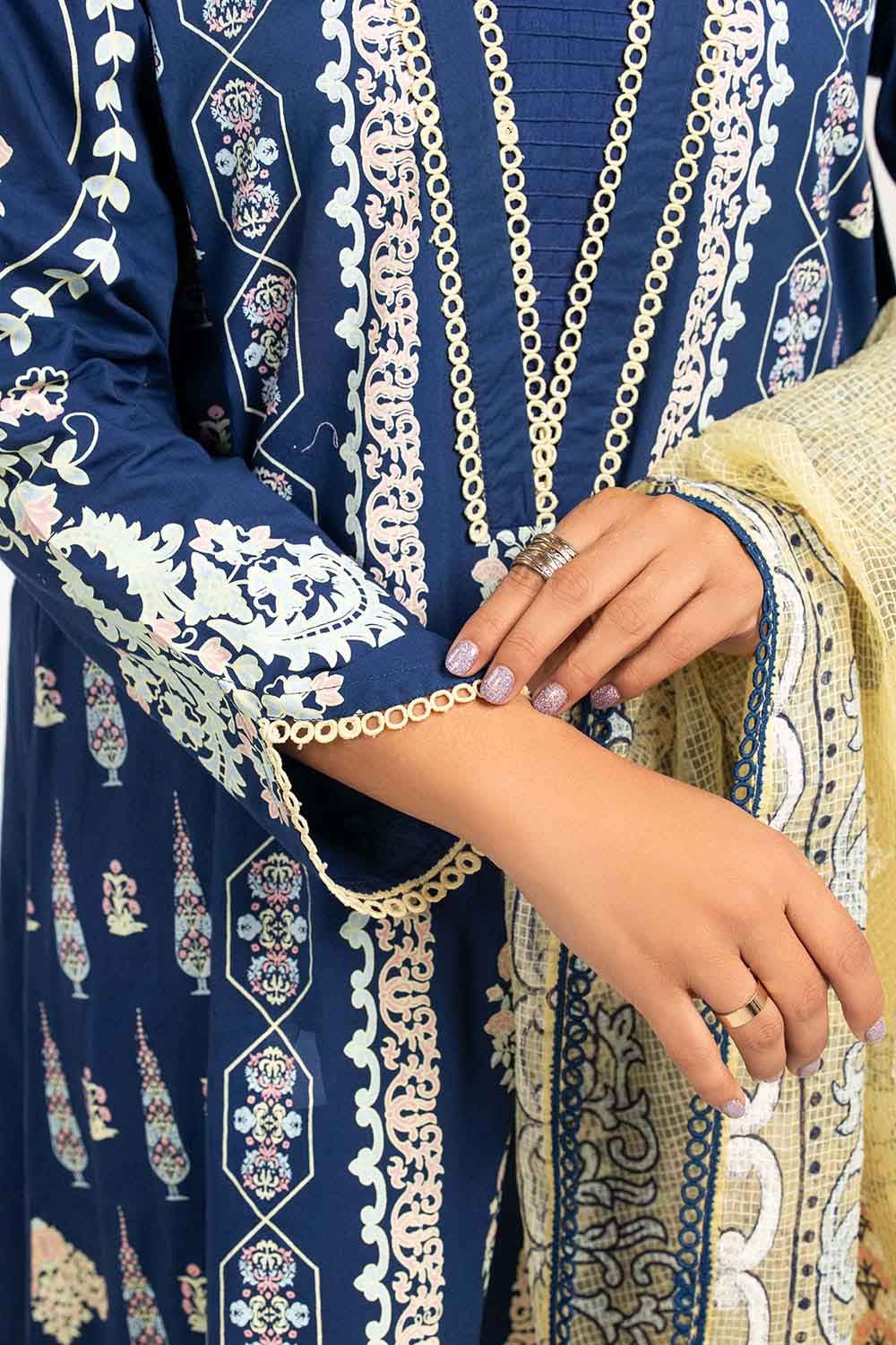 2 Piece Suit Cambric Shirt Organza Dupatta