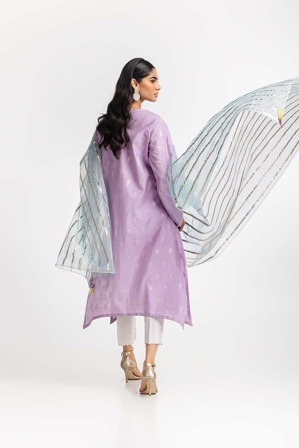 Dyed Jacquard Embroidered Shirt
