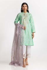 Dyed Jacquard Embroidered Shirt