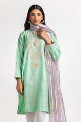Dyed Jacquard Embroidered Shirt