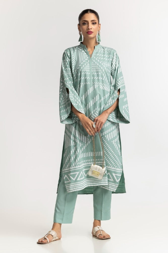 Dyed Polyester Viscose Screen Printed Shirt With Trouser