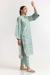 Dyed Polyester Viscose Screen Printed Shirt With Trouser