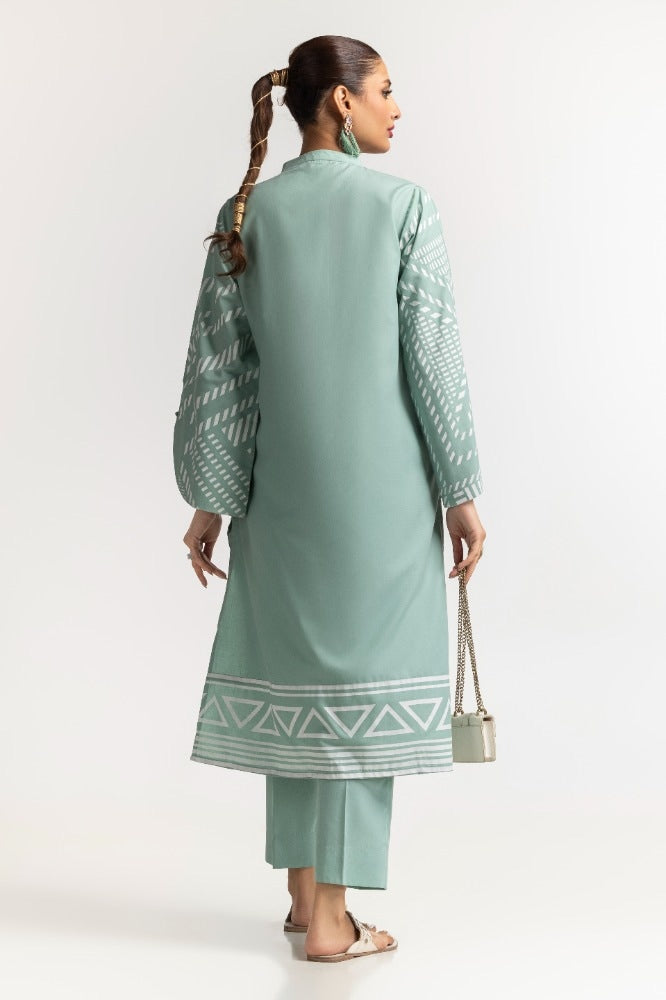 Dyed Polyester Viscose Screen Printed Shirt With Trouser