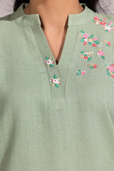 Dobby Jute Embroidered Tunic