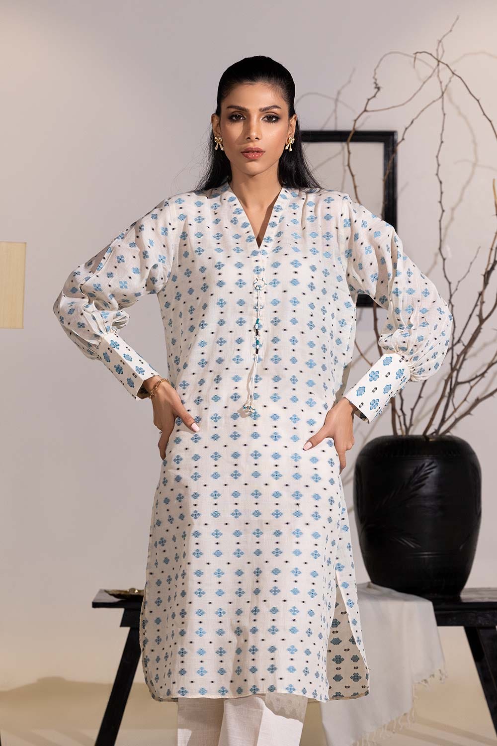 Jacquard Embellished Shirt
