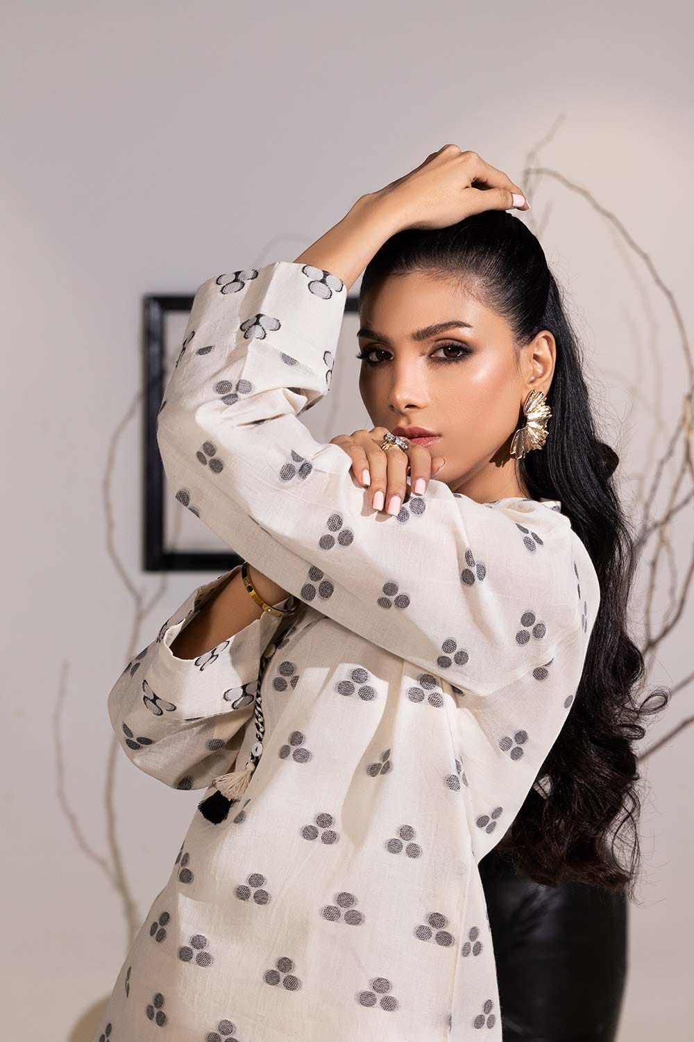 Jacquard Embellished Shirt