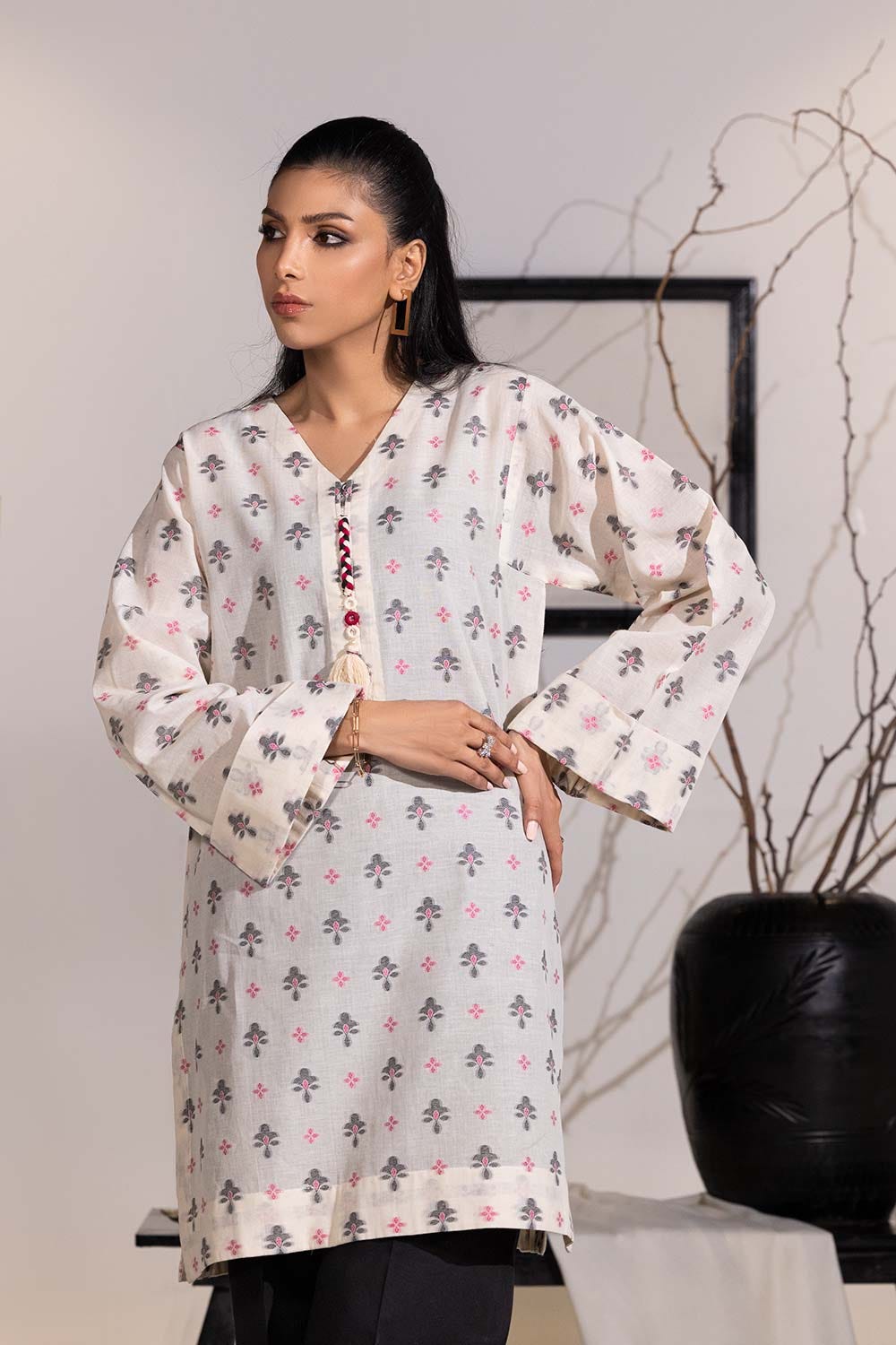 Jacquard Embellished Tunic