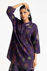 Poly Raw Slub Printed Co-Ord Set