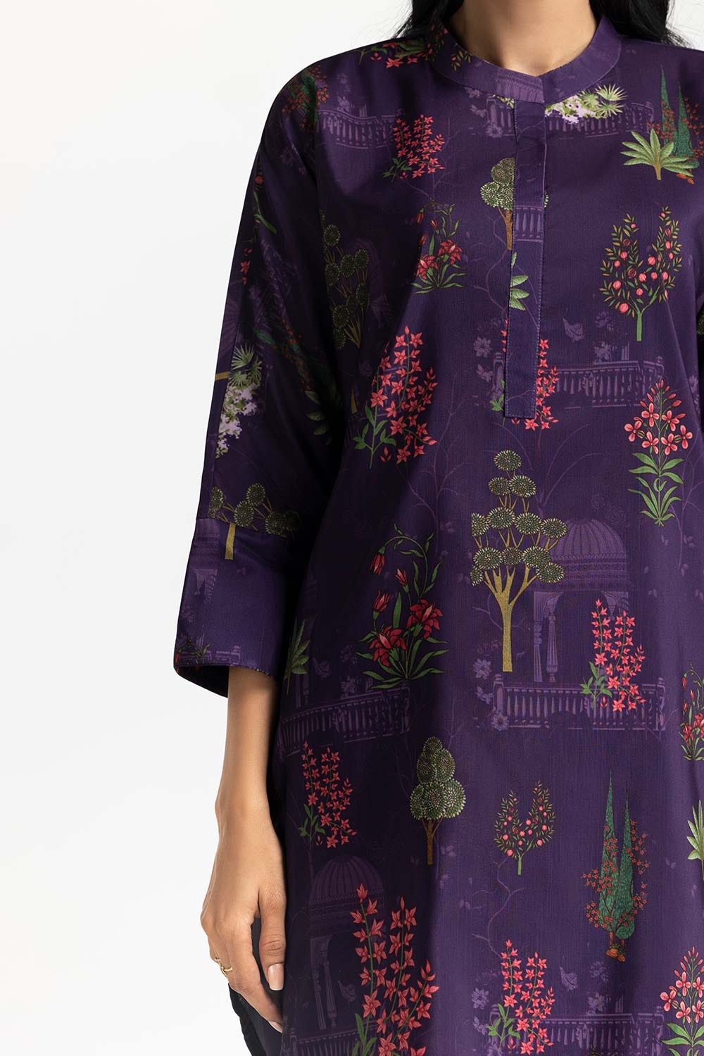Poly Raw Slub Printed Co-Ord Set