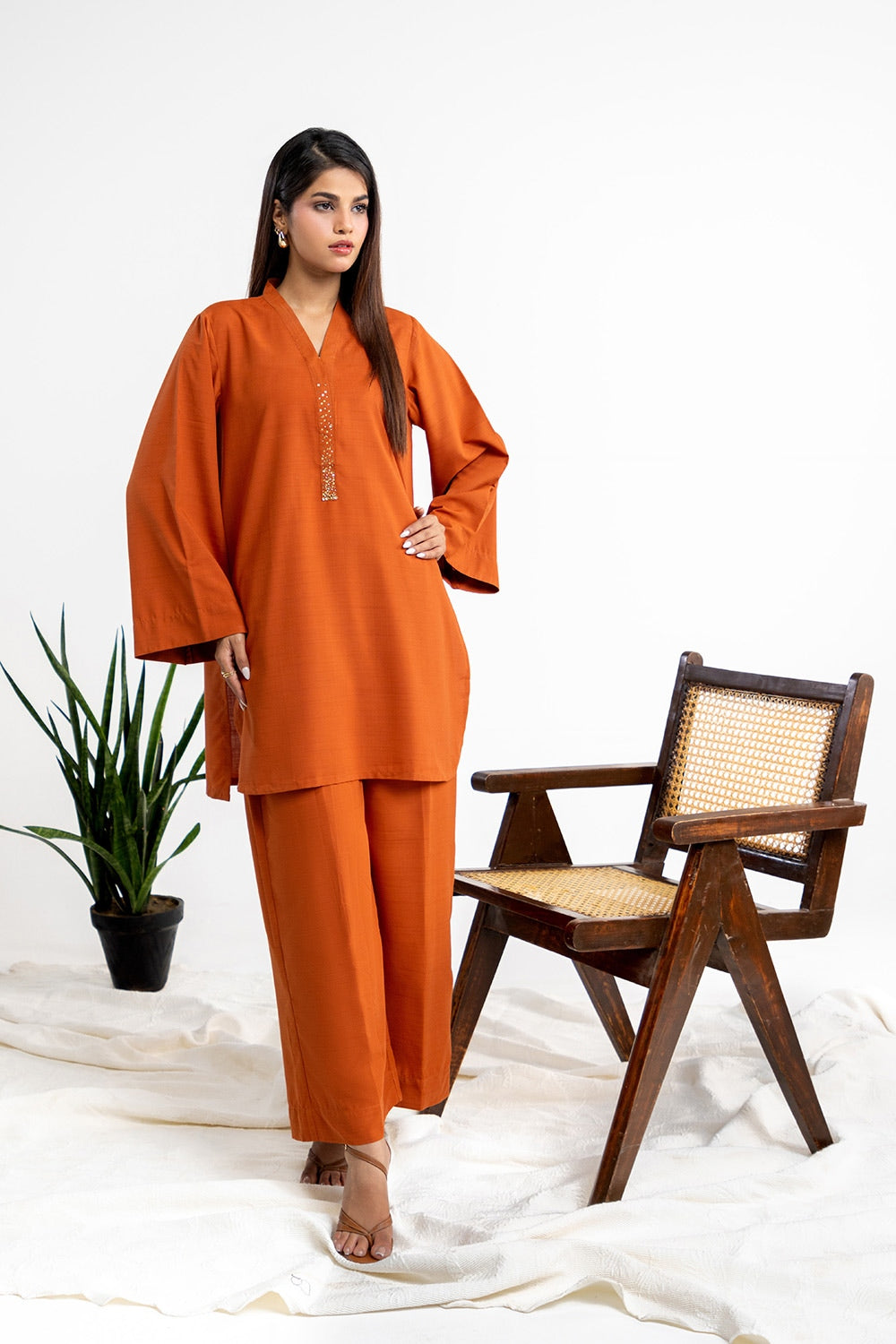 Dobby Embellished Co-Ord Set