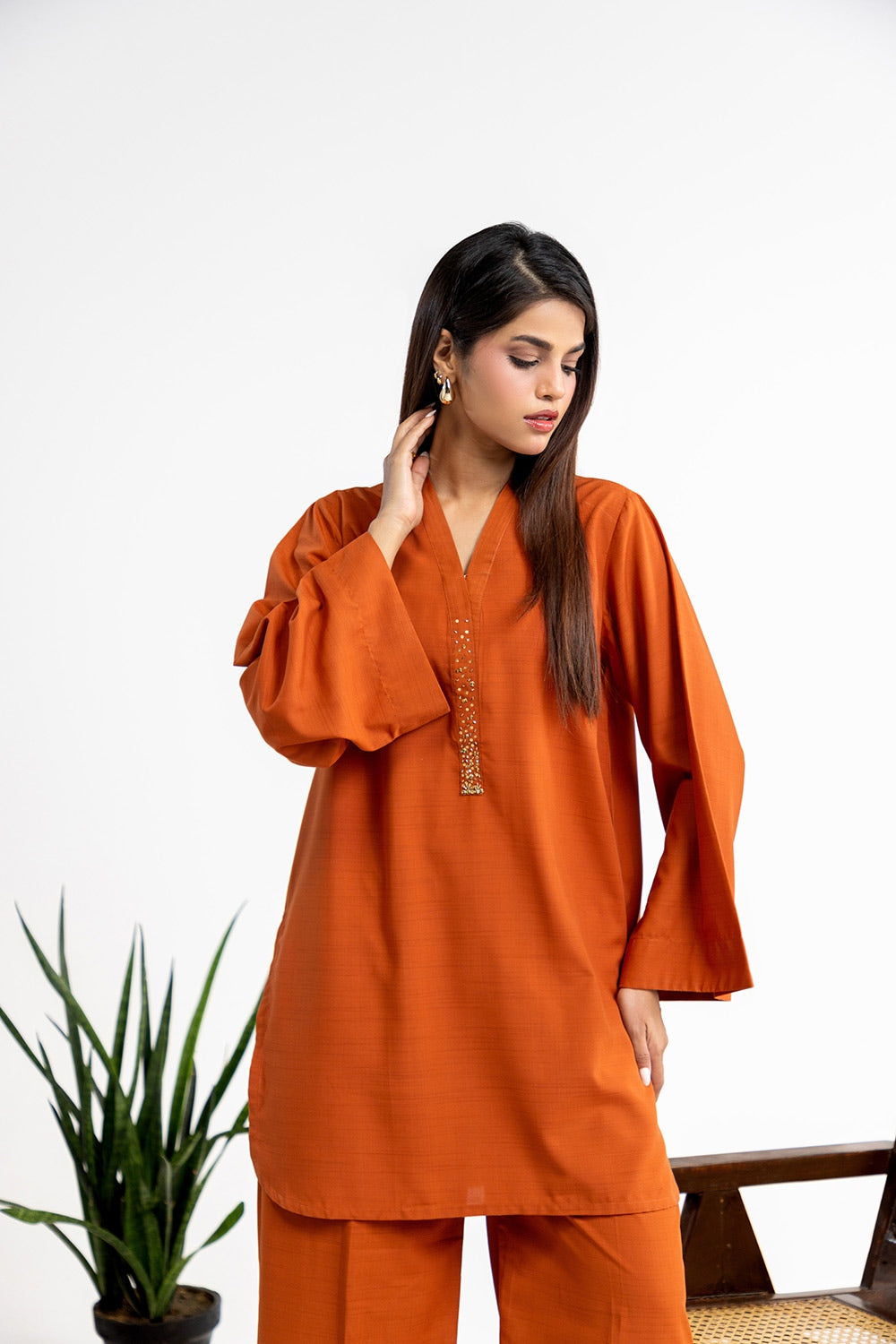 Dobby Embellished Co-Ord Set