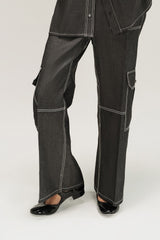 Denim Dyed Pant With Pocket