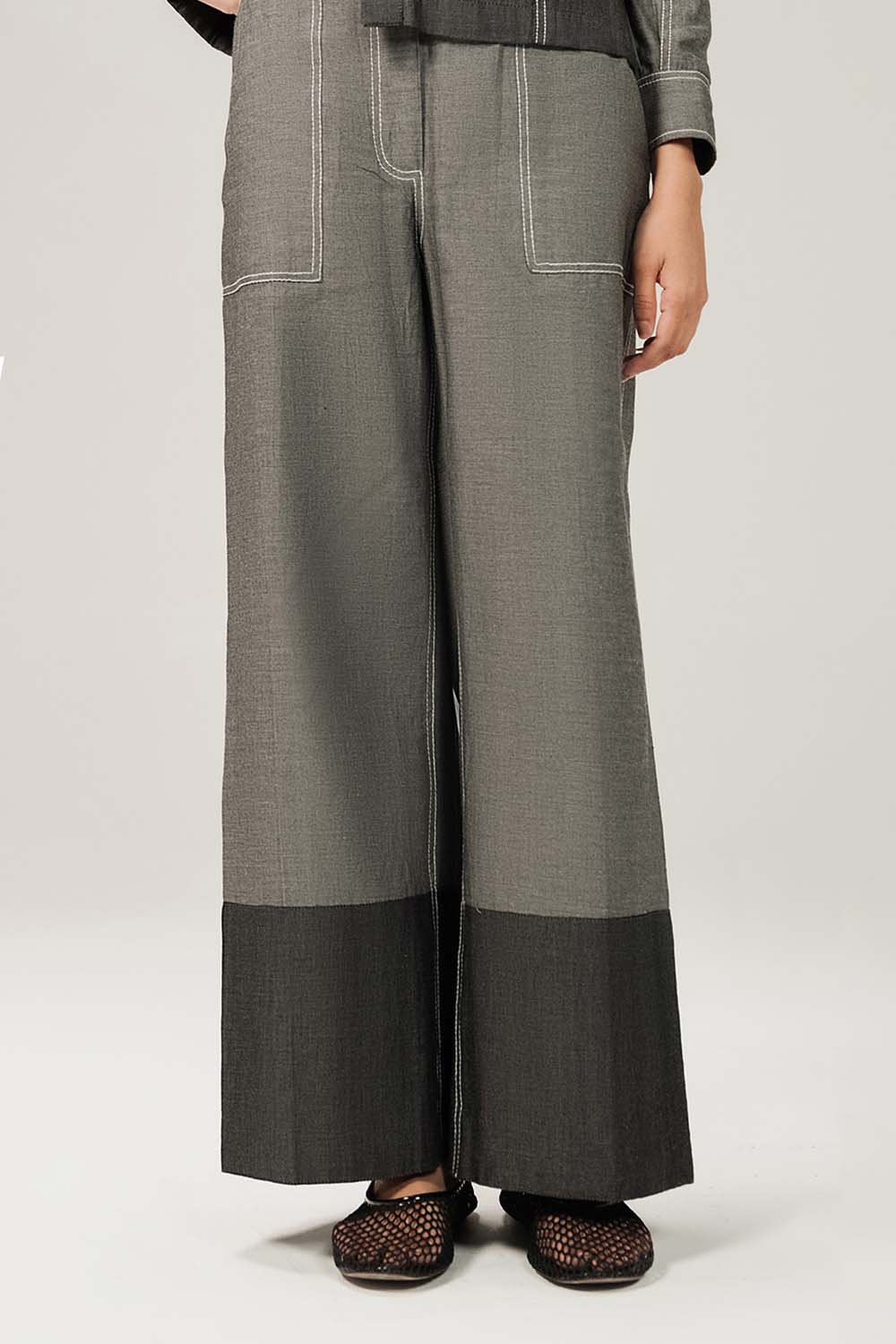 Denim Dyed Pants With Pocket