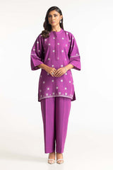 Two-Tone Herringbone Embroidered Shirt And Trouser