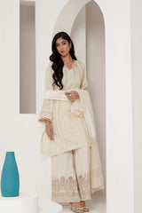 3PC Khaddar Embroidered Suit