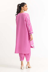 Dyed Cambric Screen Print Shirt With Trouser