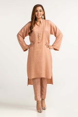 Dyed Self Jacquard Shirt With Trouser