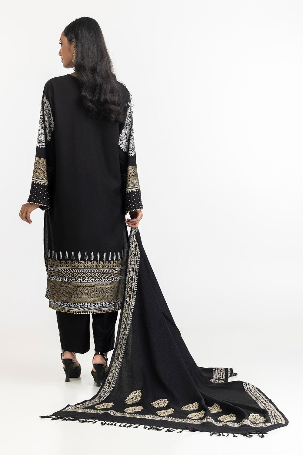3 Piece Lacquer Printed Suit