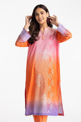 Lawn Lacquer Printed With Embroidered Shirt And Printed Trouser