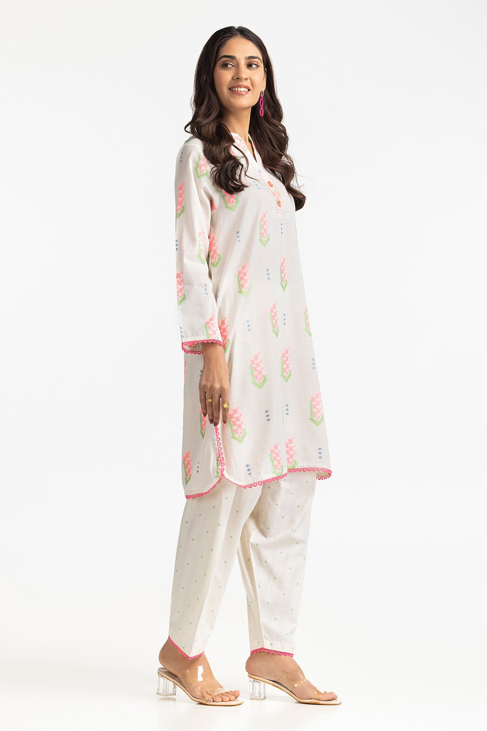 Jacquard Embellished Shirt And Shalwar