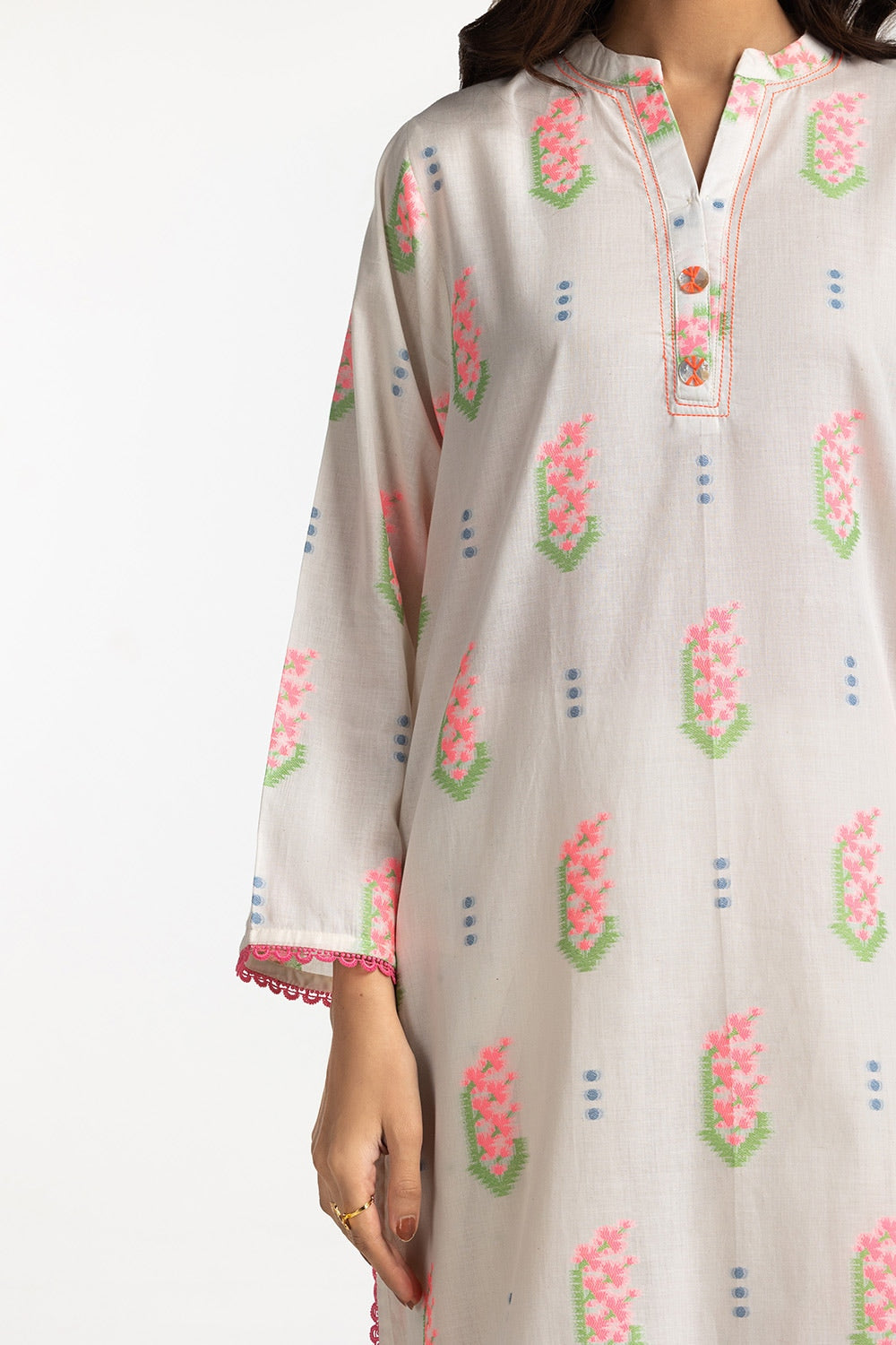 Jacquard Embellished Shirt And Shalwar