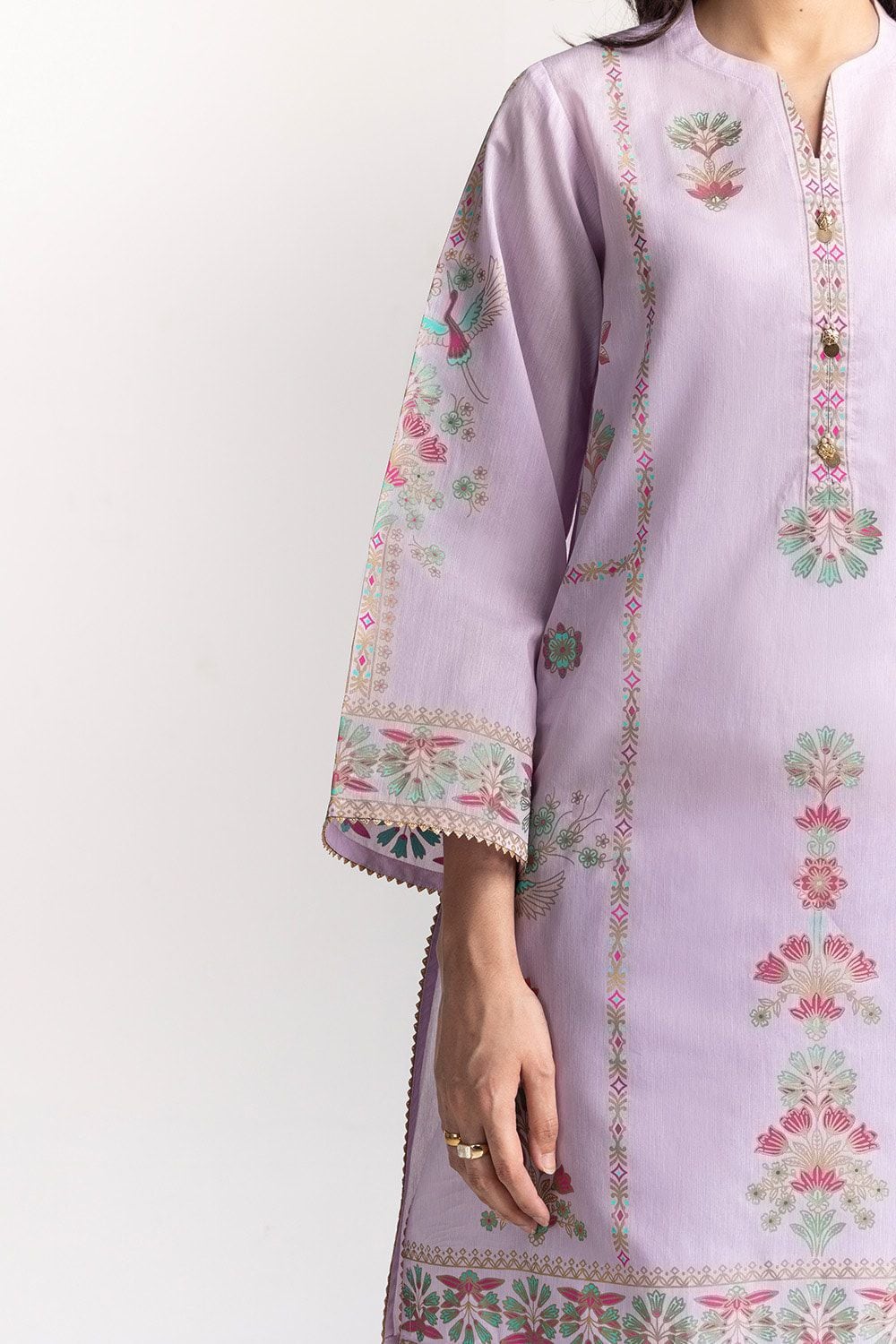 Yarn Dyed Block Printed Shirt And Dupatta
