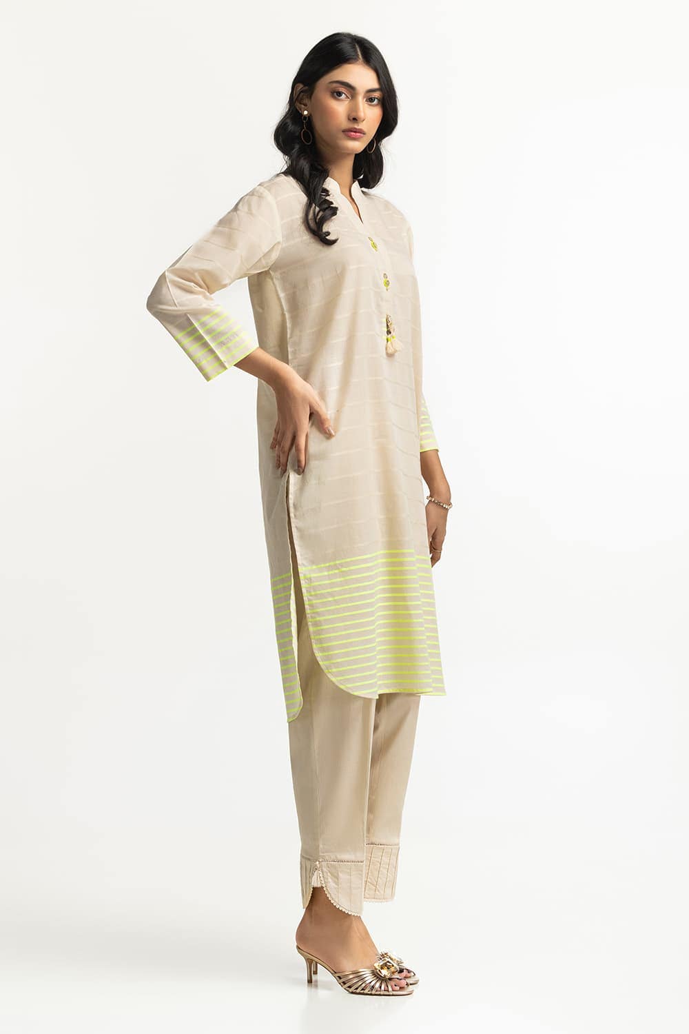 Dyed Jacquard Florescent Shirt