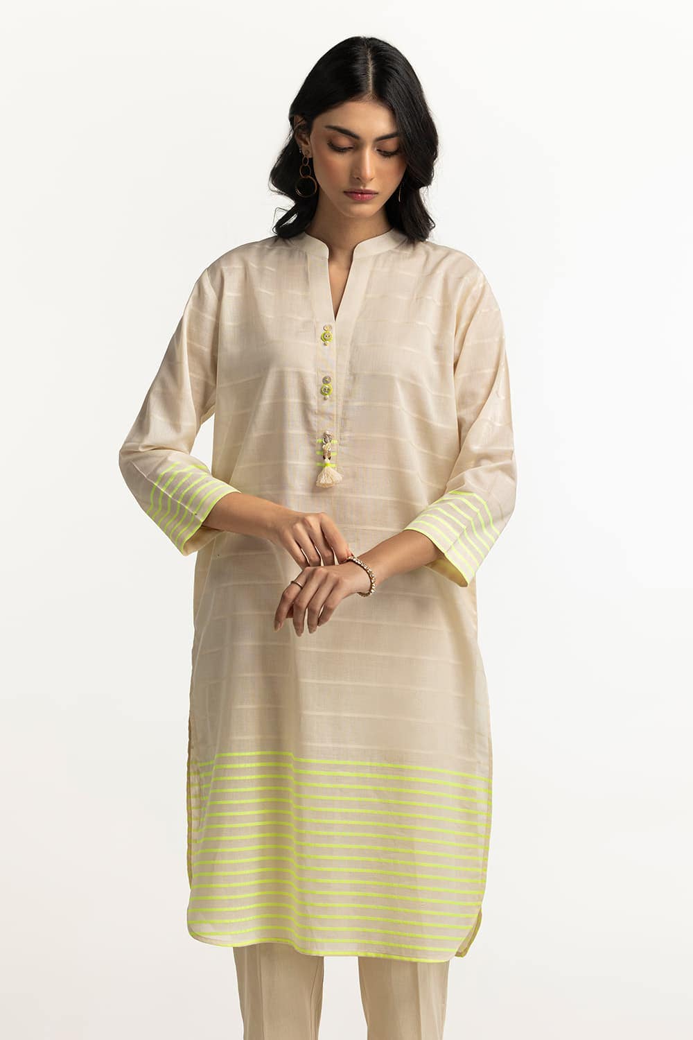 Dyed Jacquard Florescent Shirt