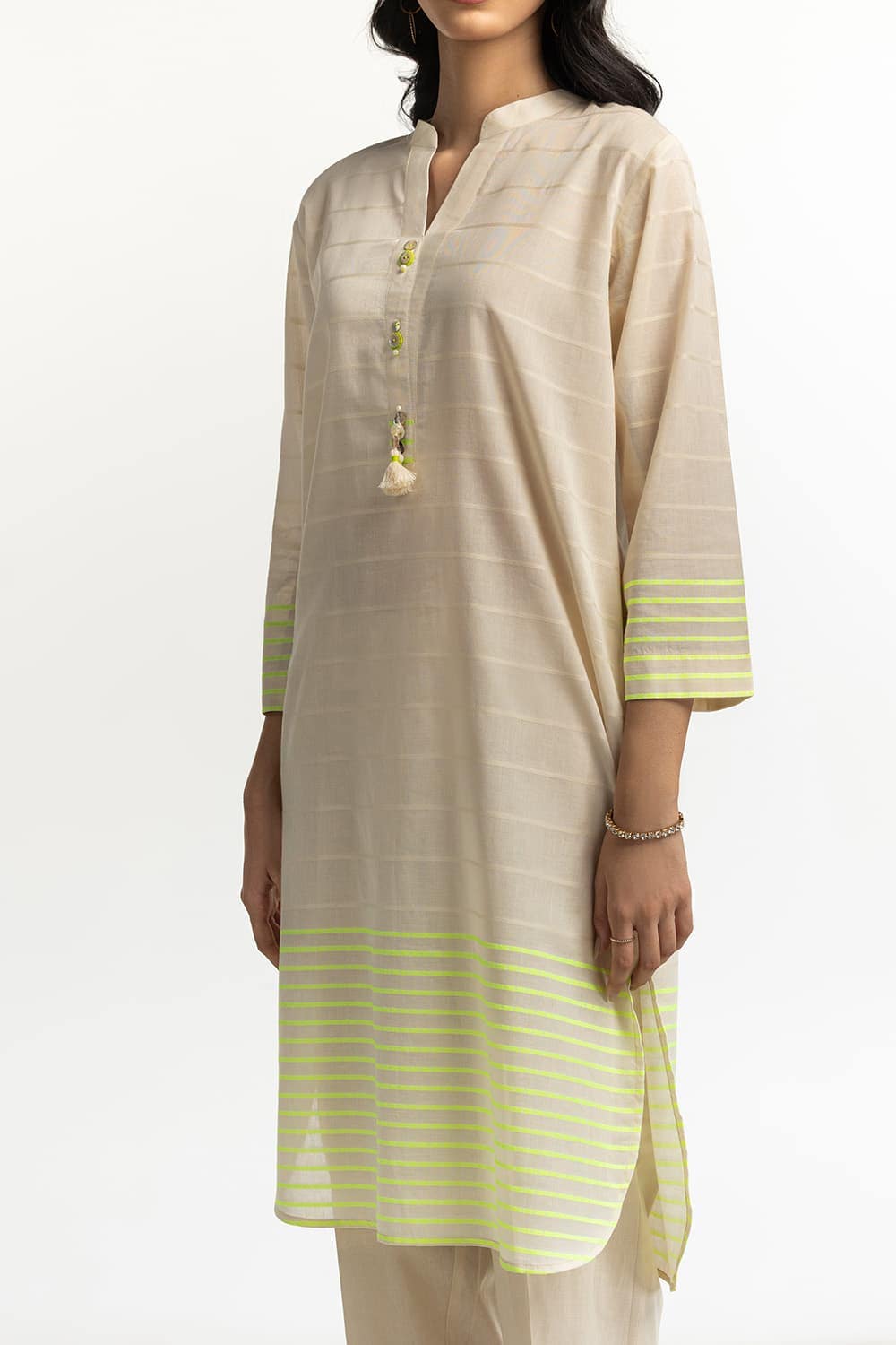 Dyed Jacquard Florescent Shirt