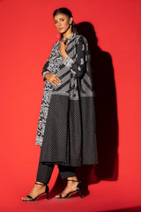 3 Piece Cambric Block Printed Suit
