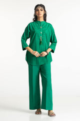 Dobby Dyed Embellished Shirt And Trouser