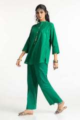 Dobby Dyed Embellished Shirt And Trouser