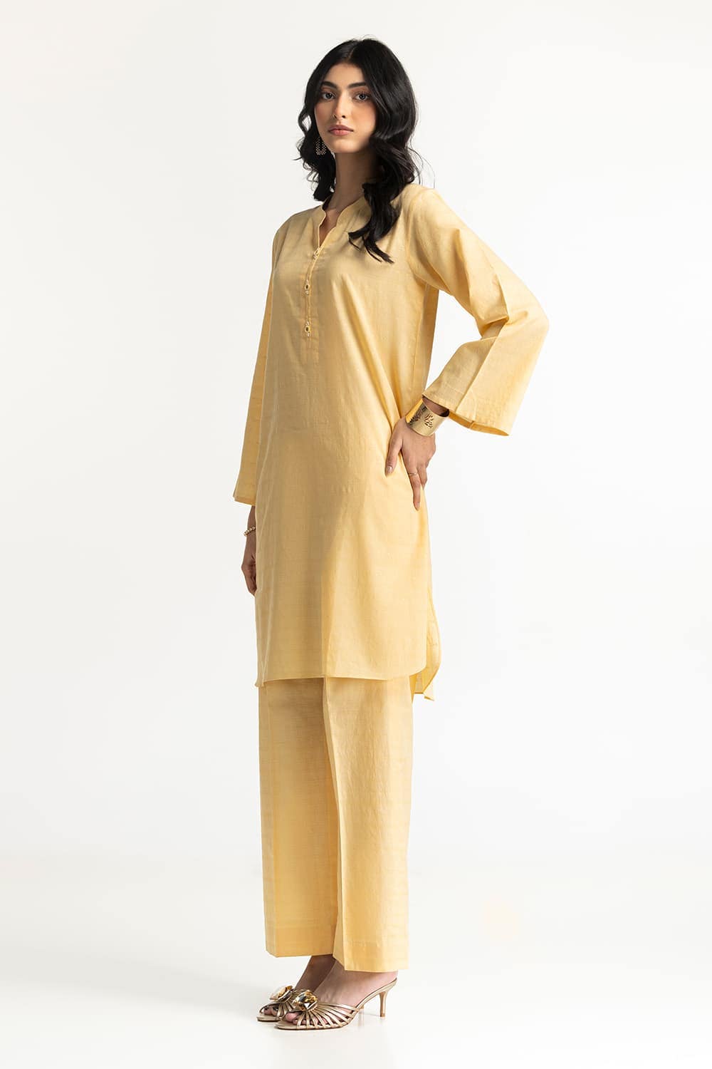 Lurex Jacquard Embellished Shirt And Trouser