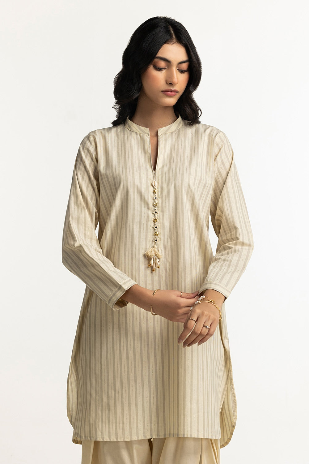 Lurex Embellished Shirt And Shalwar