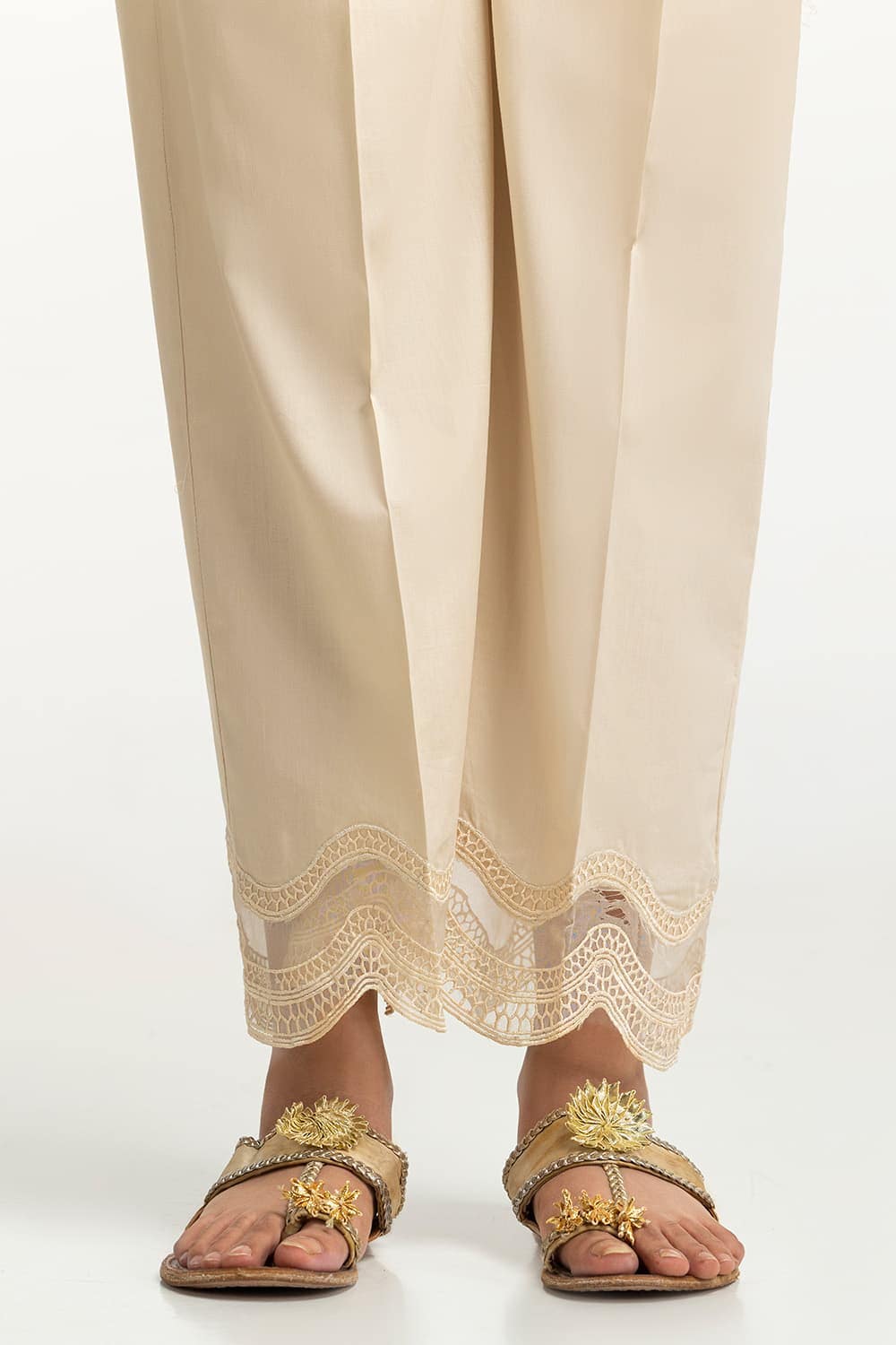 Lawn Embroidered Trouser