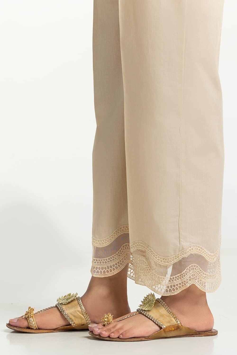 Lawn Embroidered Trouser