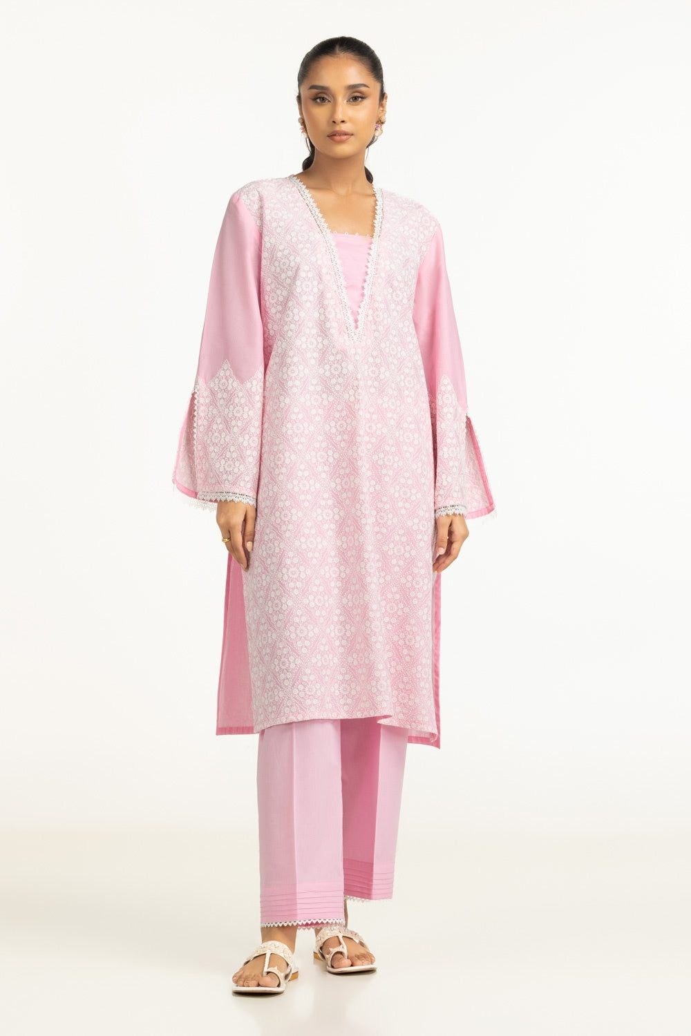 Lawn Embroidered Shirt And Trouser