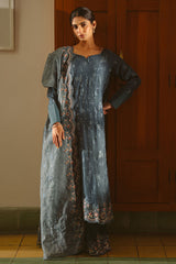 MAJESTIC TEAL-3PC (SHIRT, TROUSER & DUPATTA)