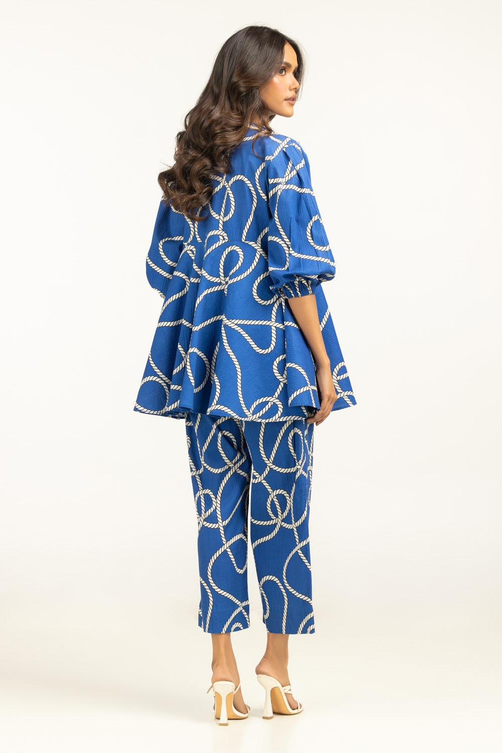 Ripple crinkle Printed Co-Ord Set