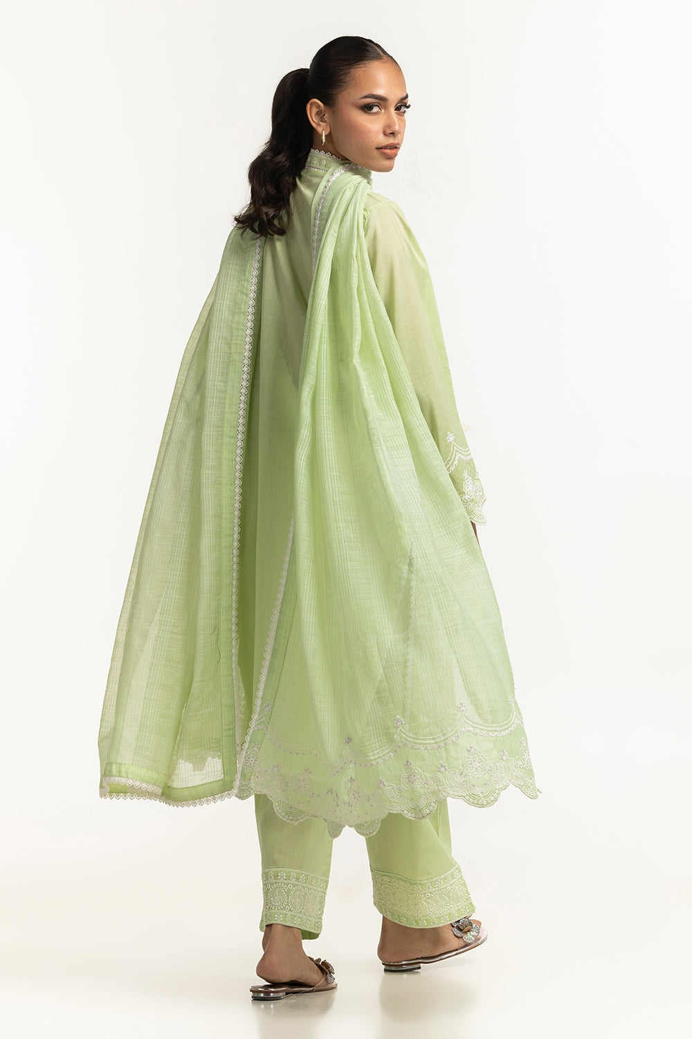 Munaar Lurex Embroidered Dupatta