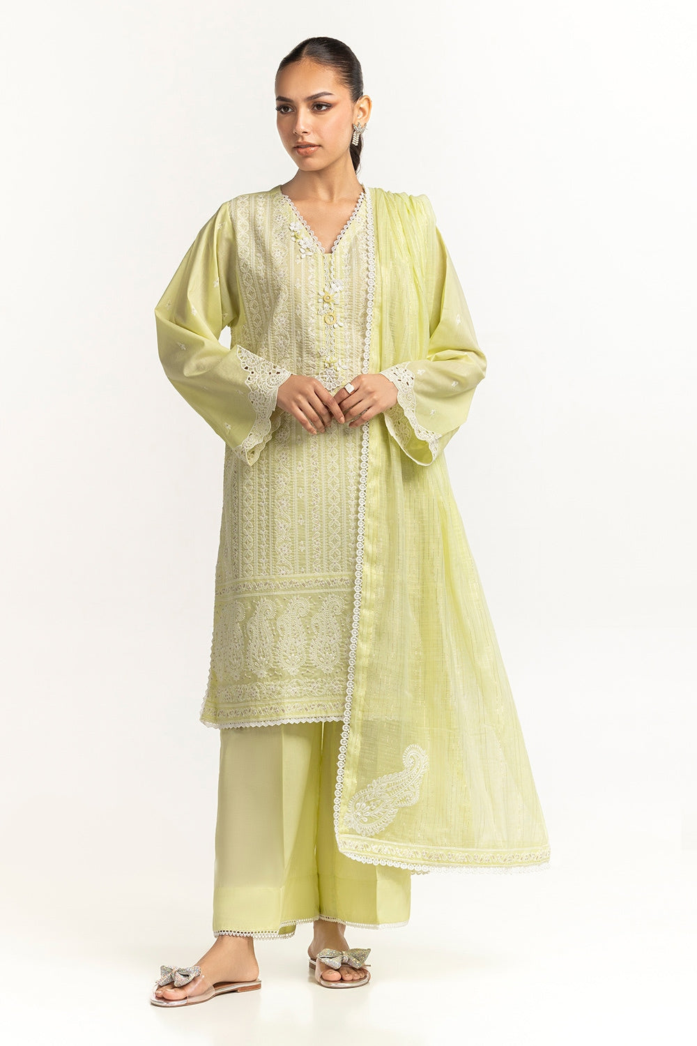 Munaar Lurex Embroidered Dupatta